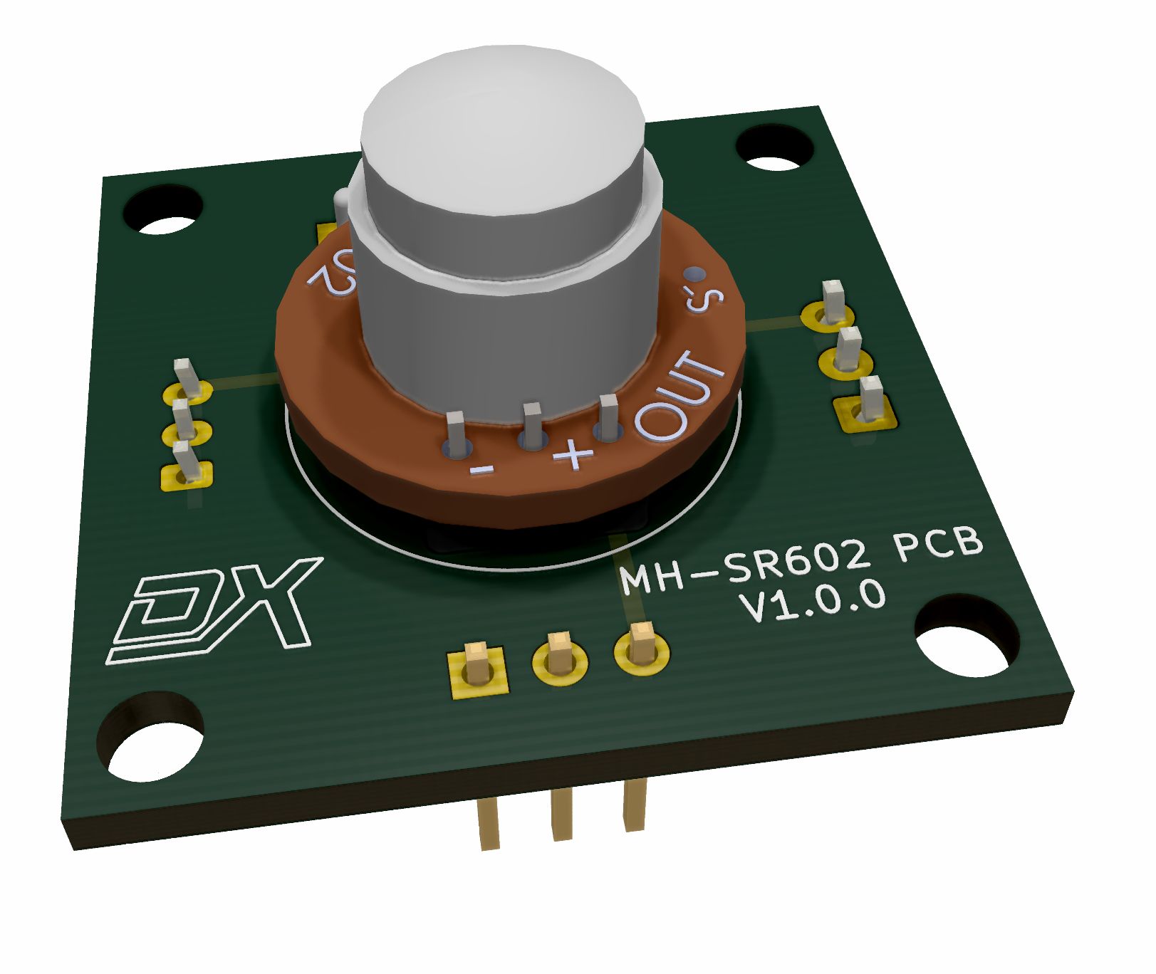 Beweging sensor infrarood mini PIR BT=2.5sec-70min MH-SR602 PCB version